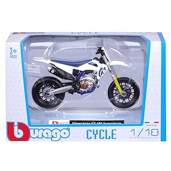 Bburago Husqvarna FS 450 Supermoto – Moto a Escala 1:18 (Coleccionistas)