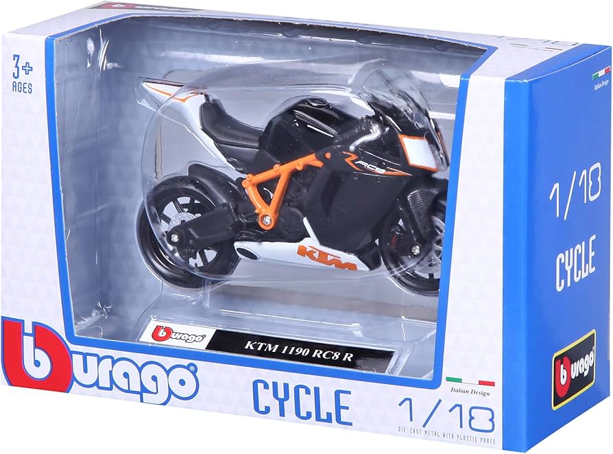KTM 1190 RC8 R 1:18 – Moto en Miniatura Coleccionable