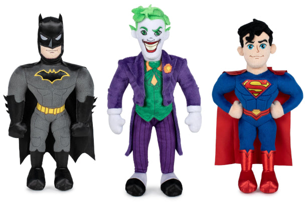 Peluches Joker, Batman y Superman – 30 cm
